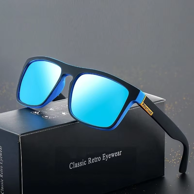 Lunettes de soleil polarisées vintage tendance, lunettes de soleil de luxe rétro pour la conduite et la pêche, lunettes anti-éblouissement