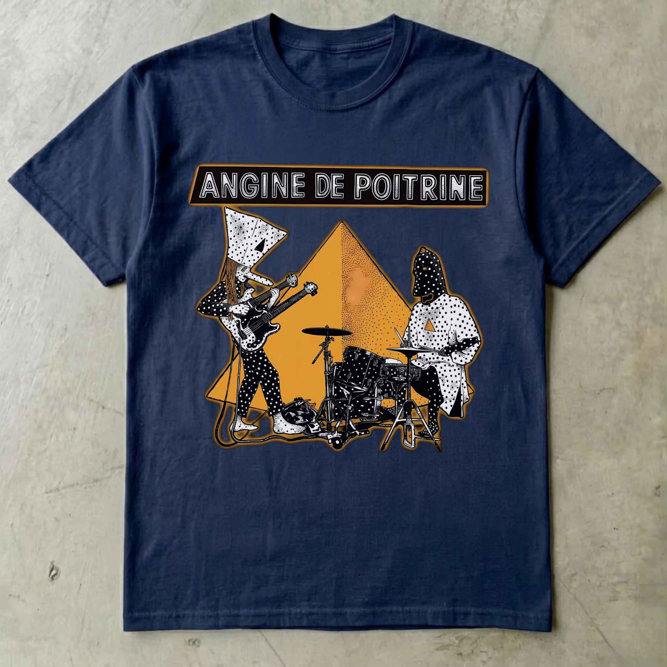 T-shirt Unisexe Angine De Poitrine Band Graphic 2026 pour Homme et Femme