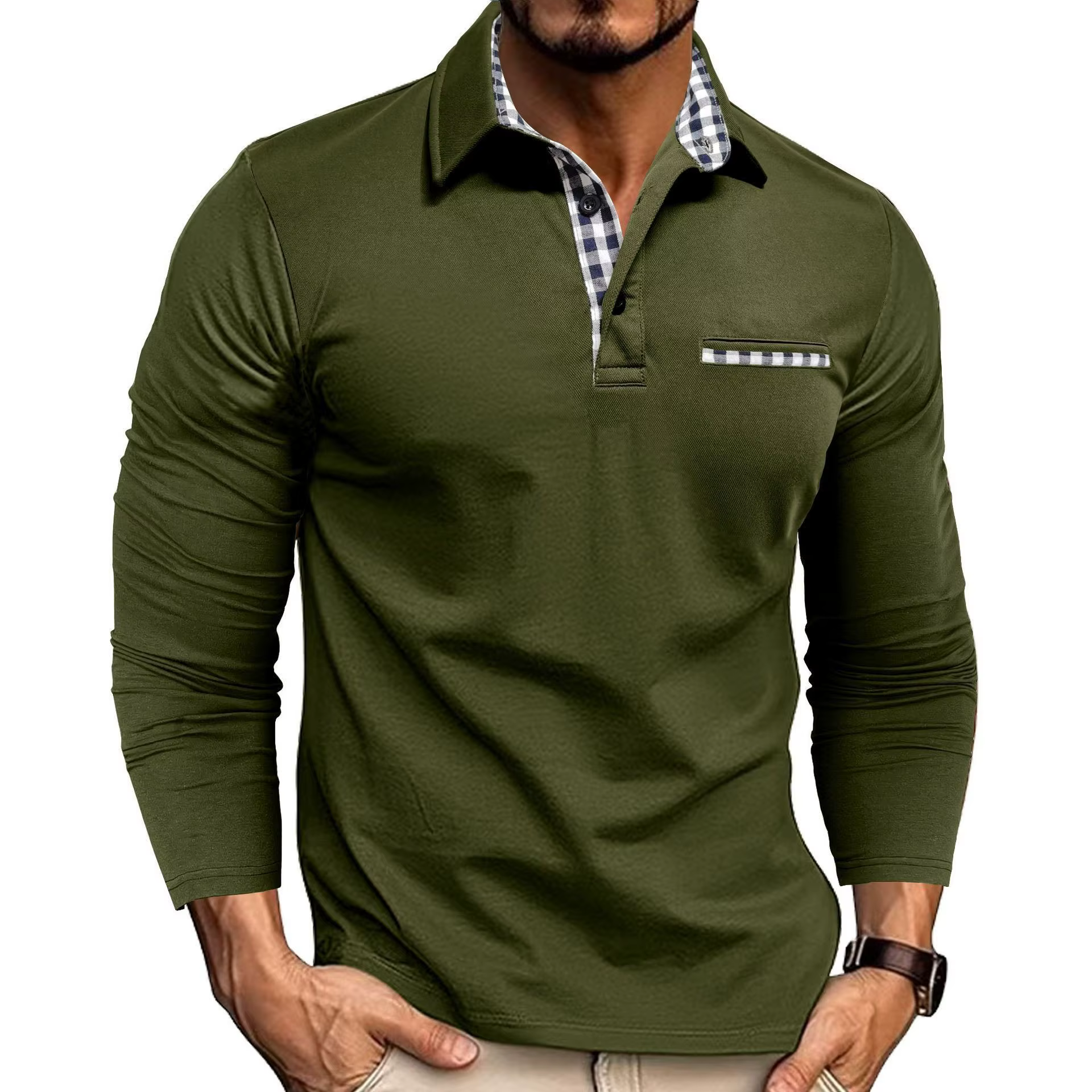 Polo à manches longues pour homme