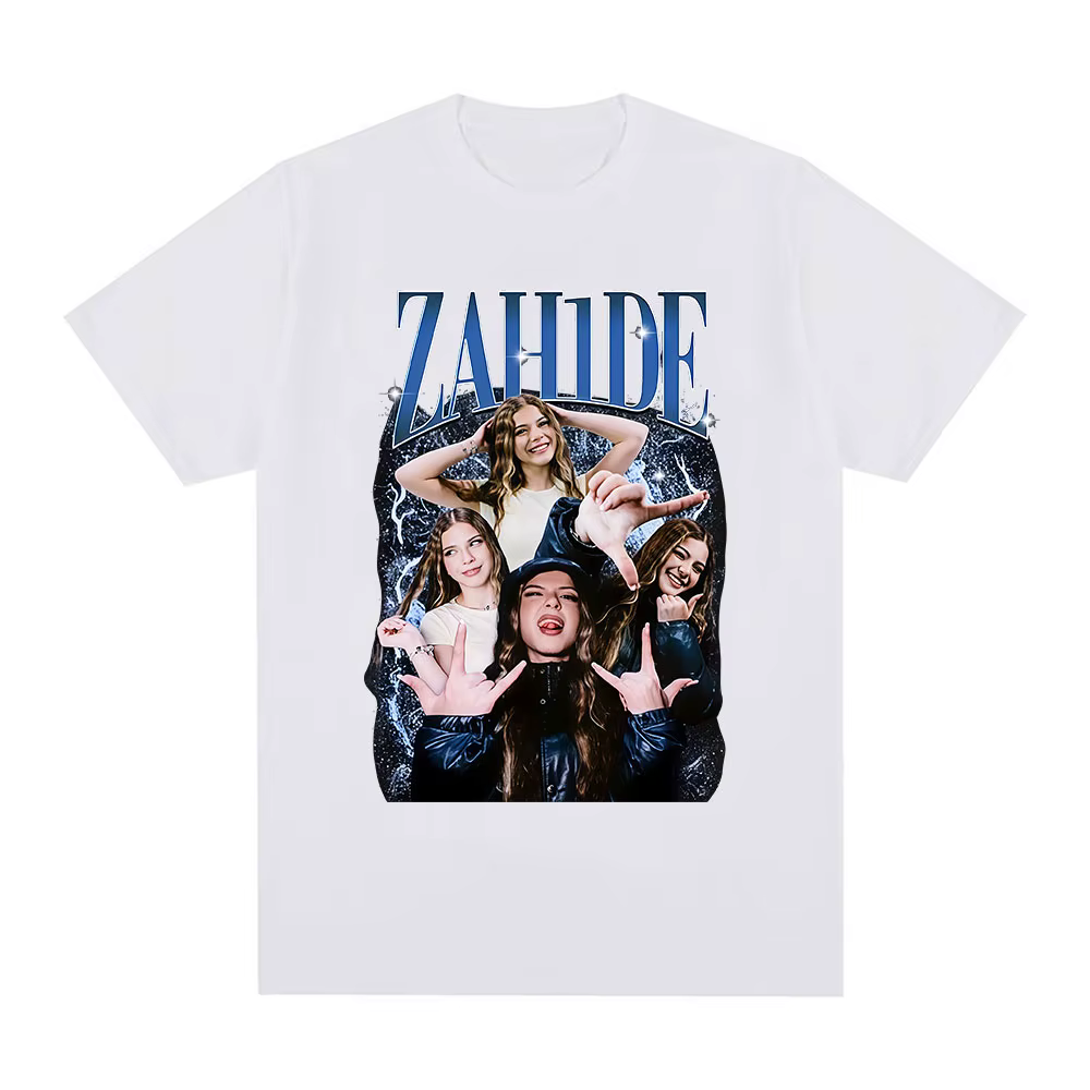 Zahide Merch T-shirt imprimé graphique hommes femmes mode Hip Hop T-shirts coton décontracté surdimensionné à manches