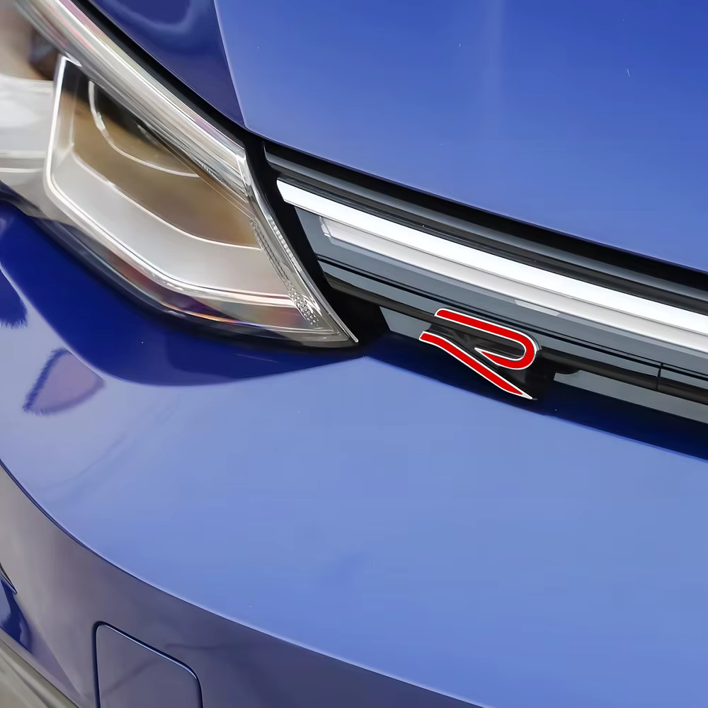Pour Volkswagen VW R Polo Passat Rline Golf 4 5 6 Tiguan Jetta GTI, emblème de calandre avant de voiture, nouveau logo R VW, autocollant, accessoires