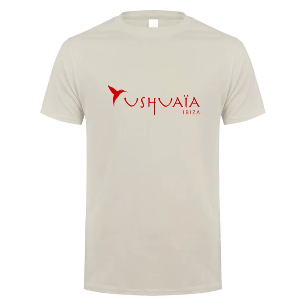 T-shirt Ushuaia Ibiza pour hommes été unisexe à manches courtes coton