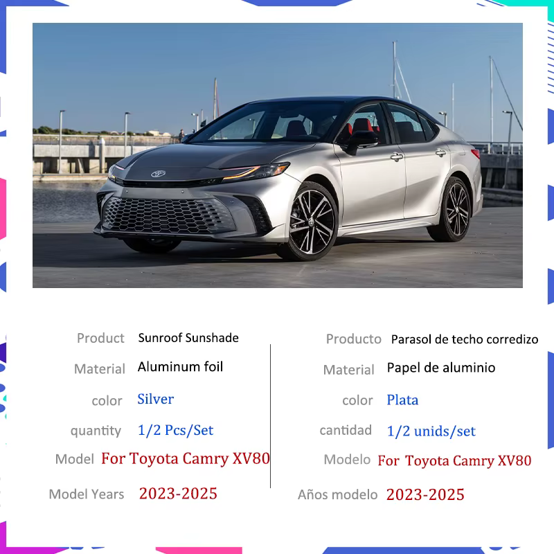 Pare-soleil de toit ouvrant pour Toyota Camry, pare-brise de voiture, pare-soleil, accessoires automobiles, 2X, XV80, 2023, 2024, 2025, location élevée