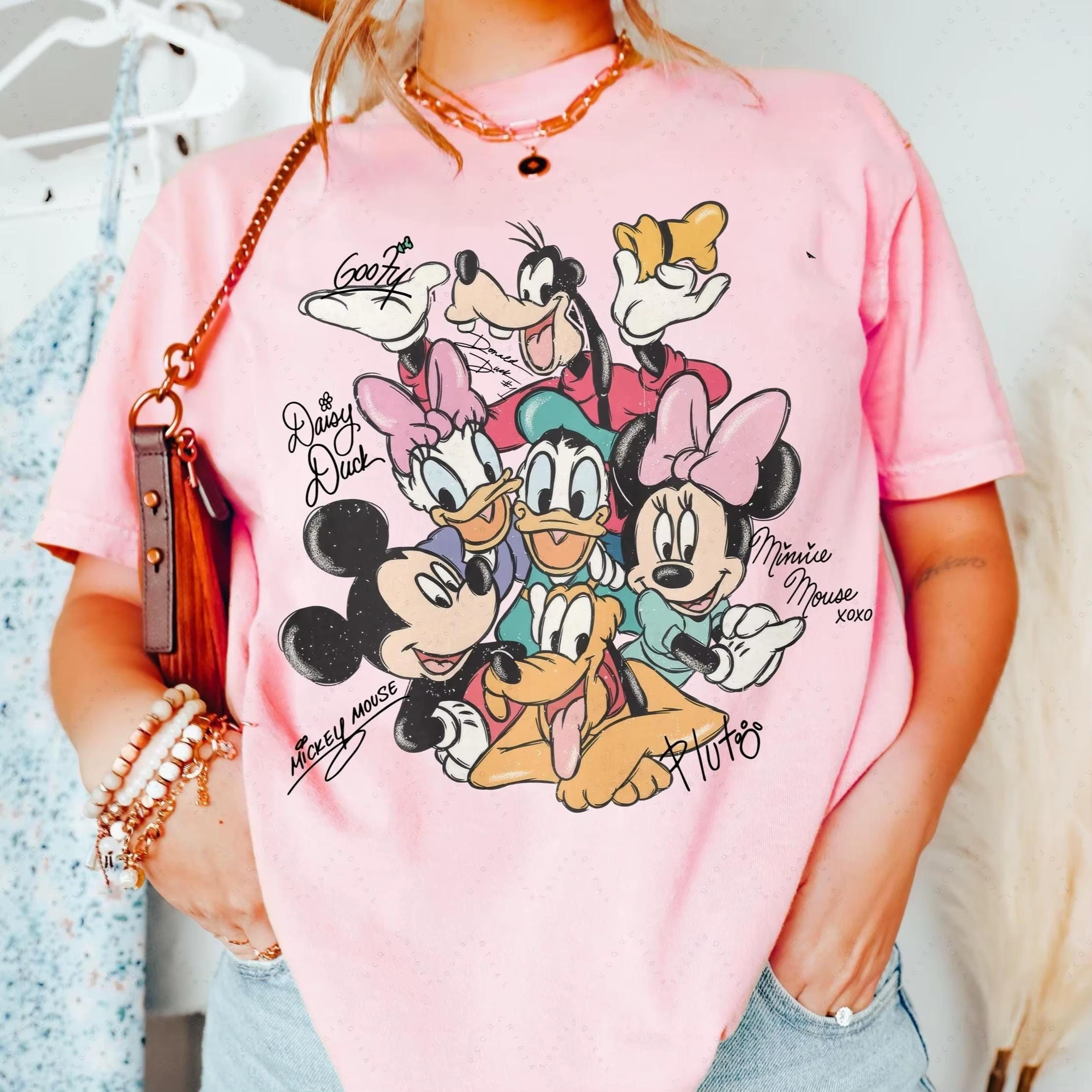 T-shirts en coton imprimés Mickey et ses amis
