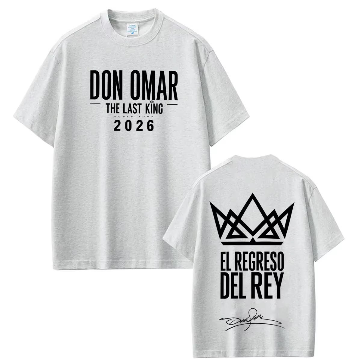 T-shirts imprimés du rappeur Don Omar The Last King Tour 2026