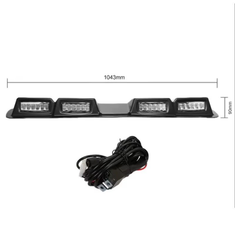 Accessoires tout-terrain universels, 4 lentilles LED, feux de toit, becquet de toit avant, antibrouillard sans antenne