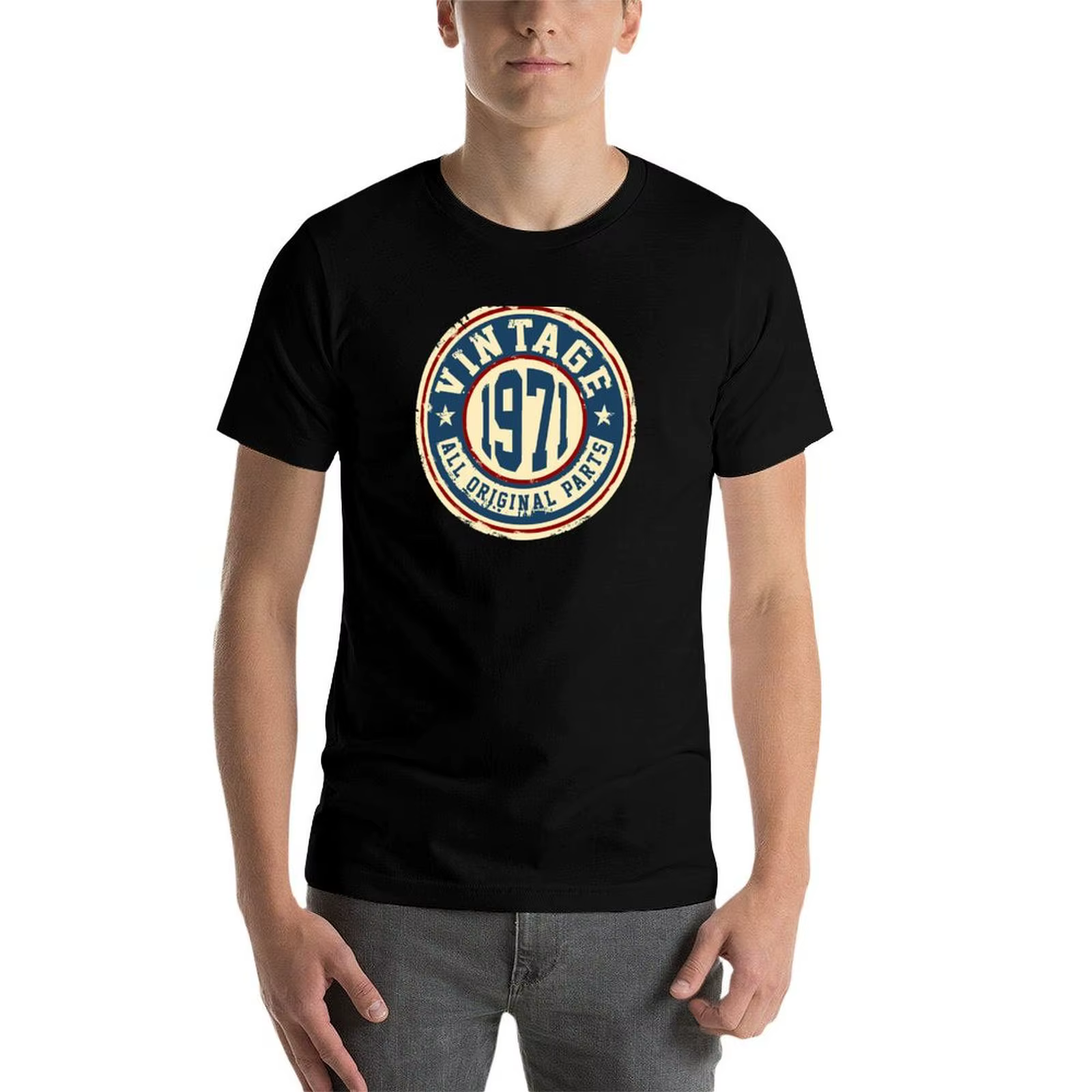T-shirt vintage 1971 avec toutes les pièces d'origine