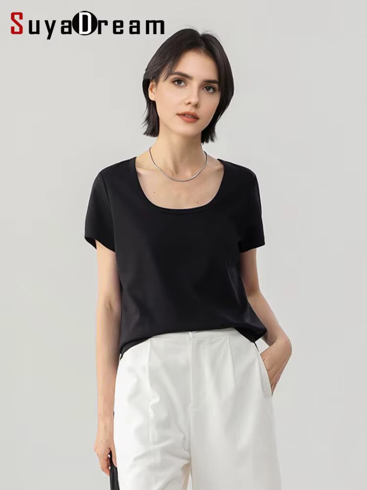 T-shirt uni pour femme