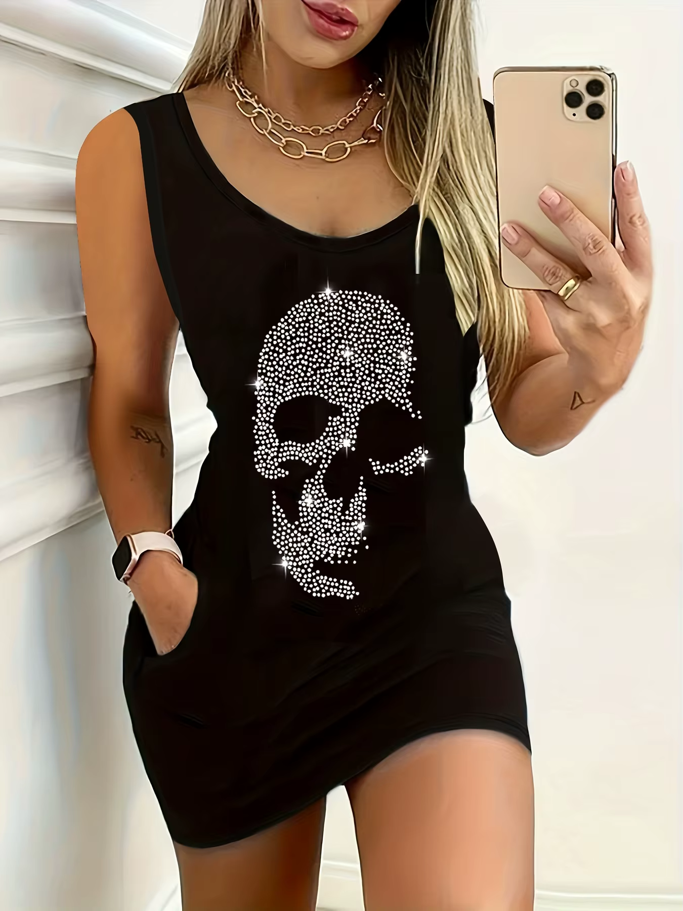 Robe débardeur sans manches pour femmes