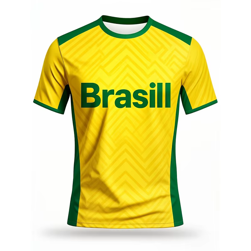 T-shirt à motif de maillots brésiliens pour hommes
