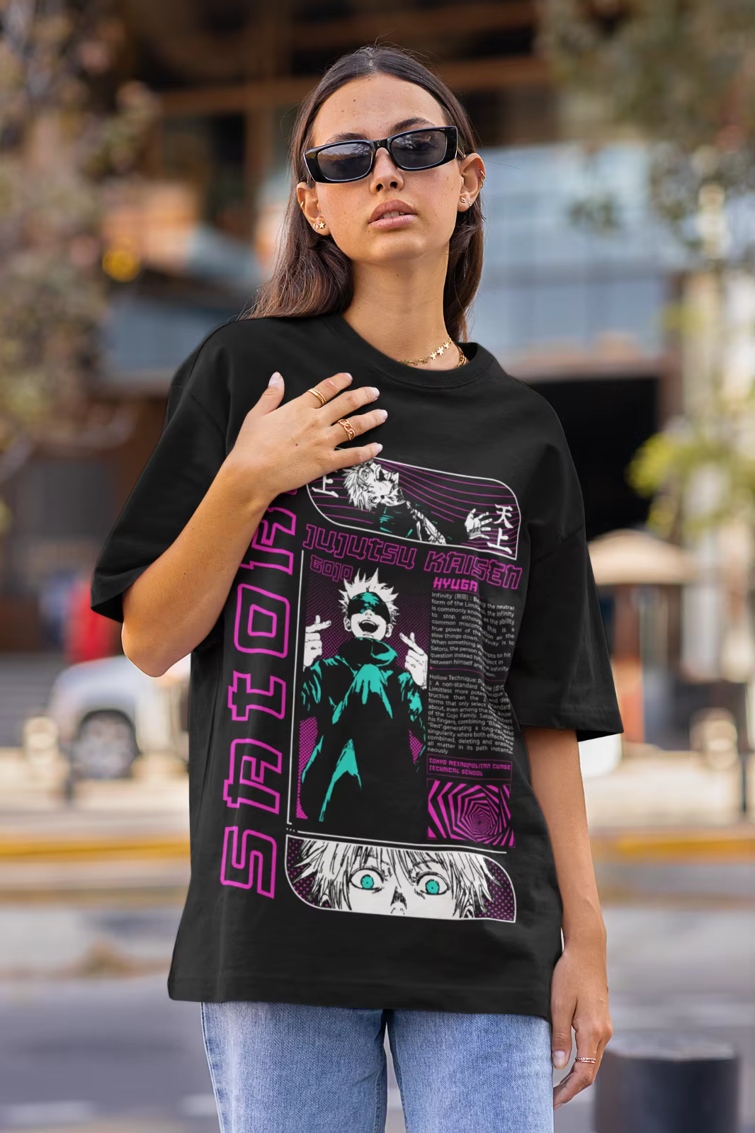 T-shirt Gojo Satoru, Jujutsu Kaimmense