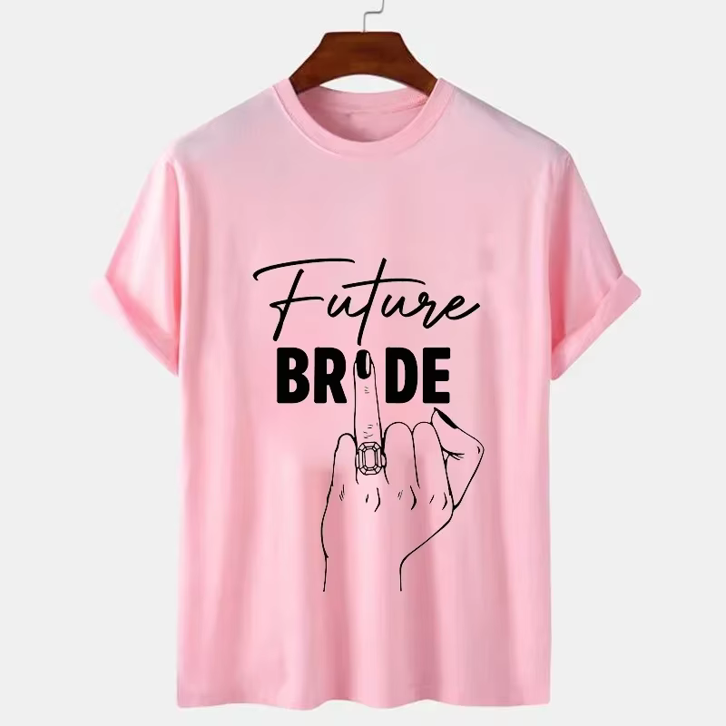 Haut d'été femme vêtements future mariée mariage Bachelorette T-shirt à manches courtes