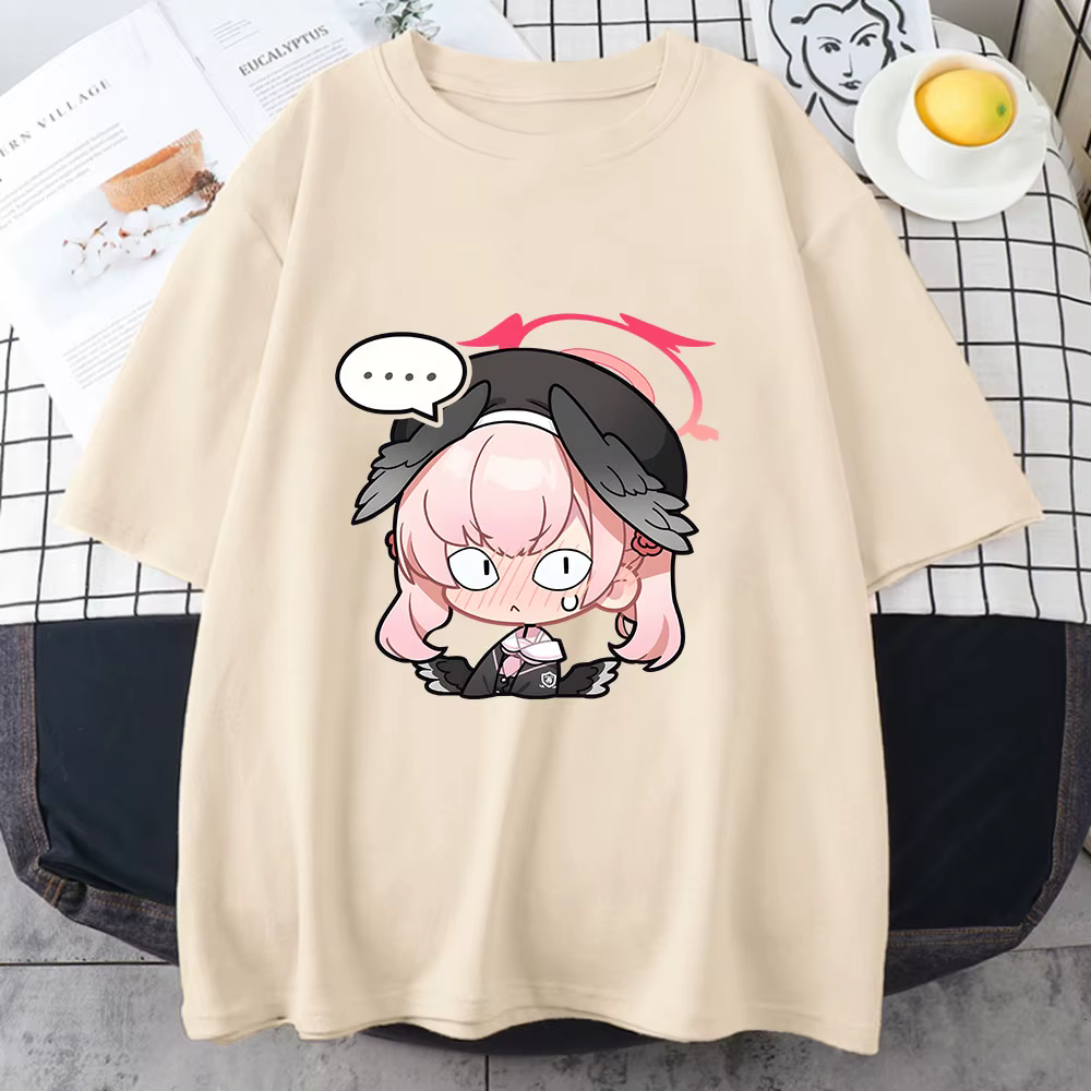 Bleu archives Koharu chemises 100% coton t-shirts occasionnels Kawaii personnage Anime T-shirt Manga graphique