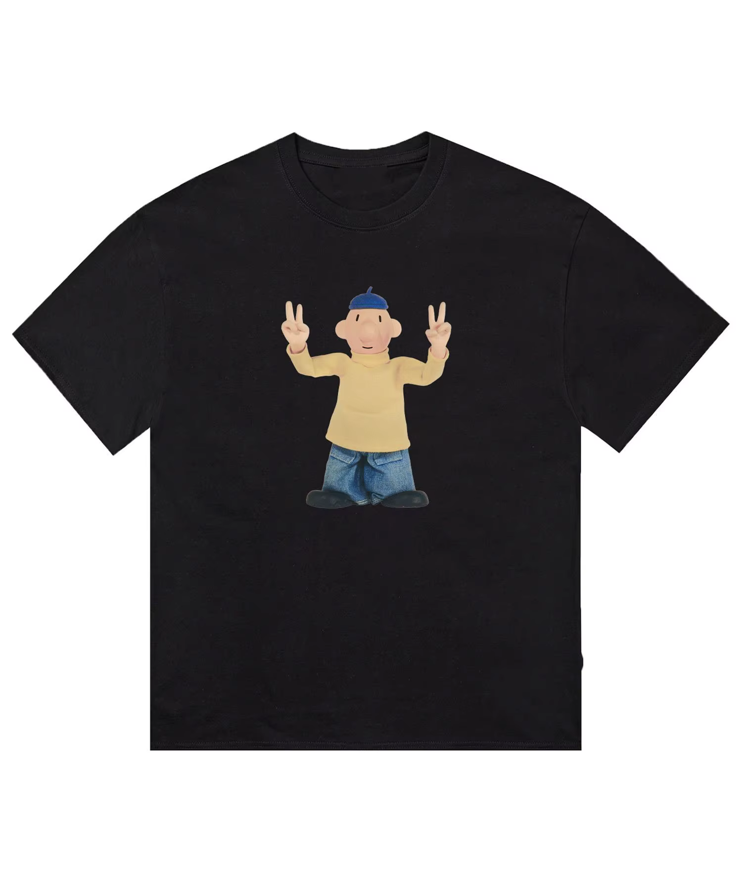 T-shirt à motif imprimé de personnages de dessins animés amusants
