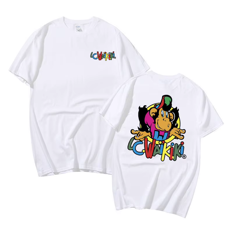 T-shirt graphique Singe Lc Waikiki pour hommes et femmes