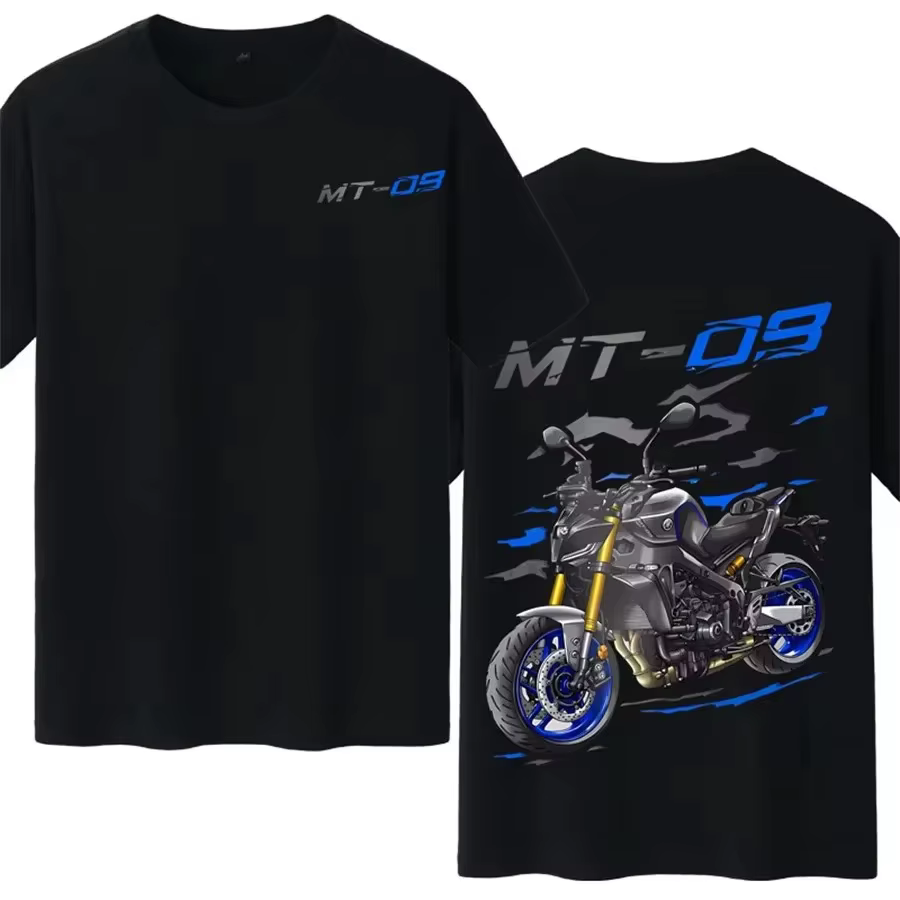 T-shirt imprimé en coton pour motocycliste MT-09