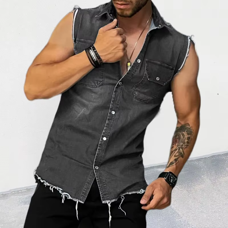 Chemise en Denim Précieux pour Homme