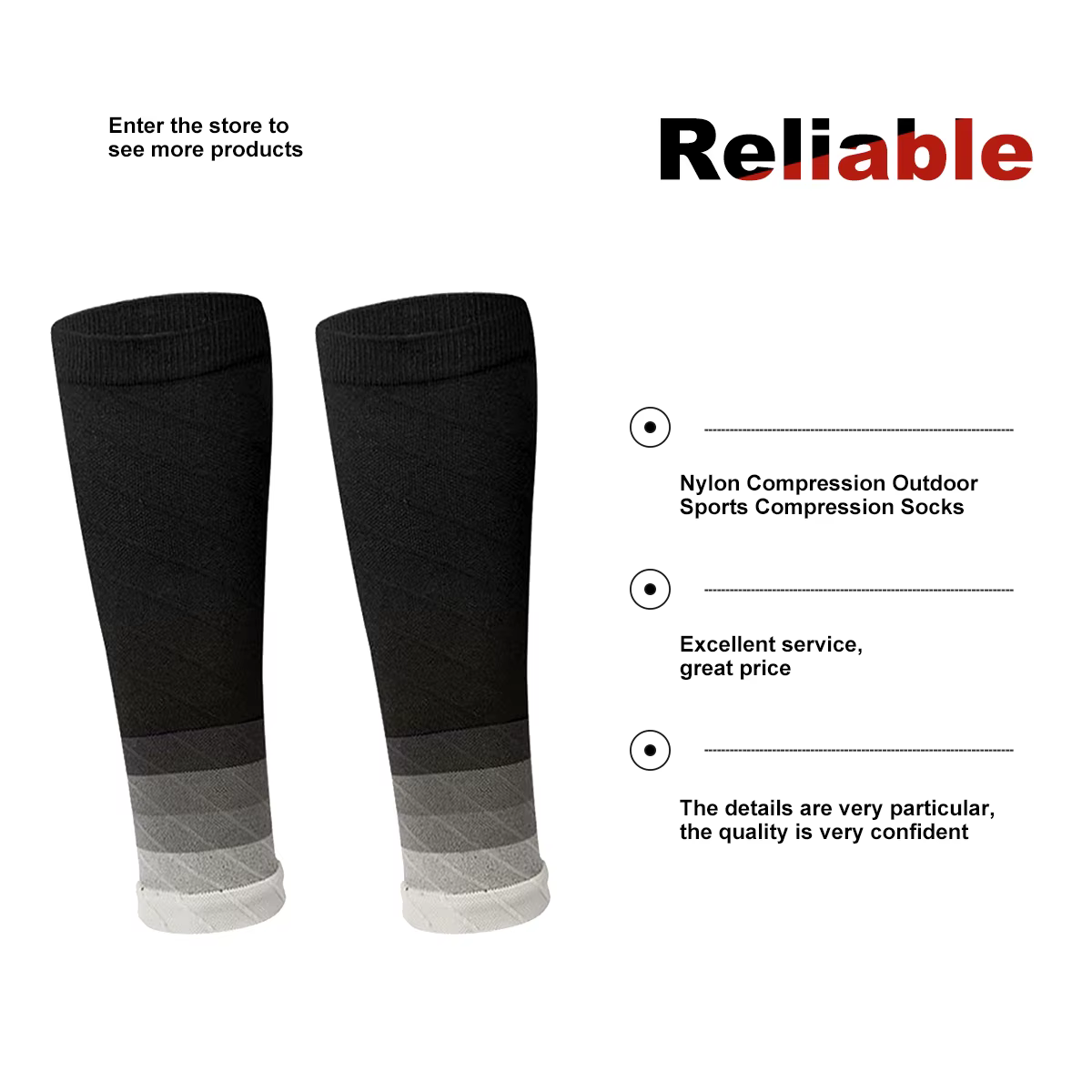 Chaussettes de sport à Compression pour hommes