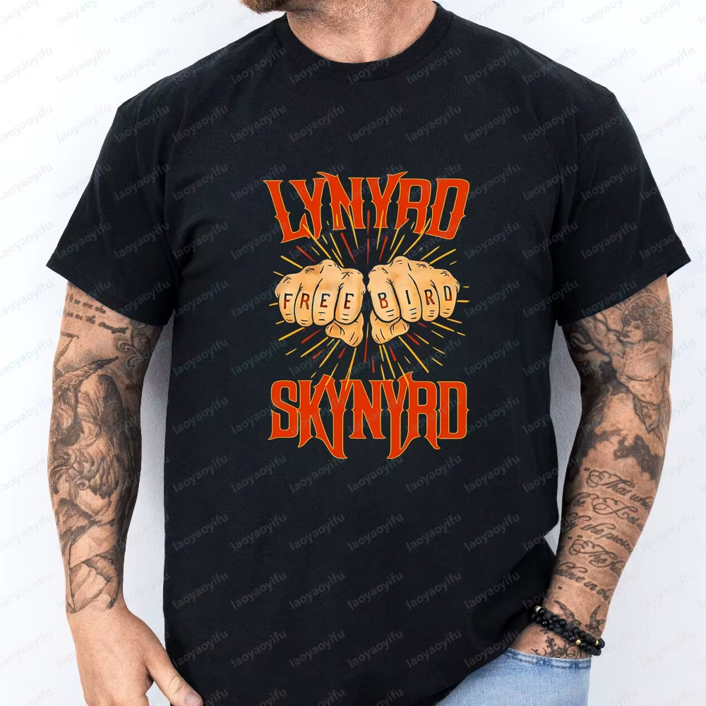 Lynyrd Skynyrd Band's Summer Fashion T-shirt confortable à manches courtes pour hommes et femmes