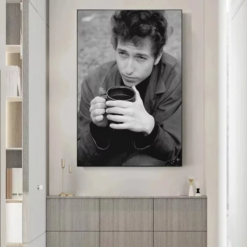 Classique rétro noir et blanc musique étoile Bob Dylan