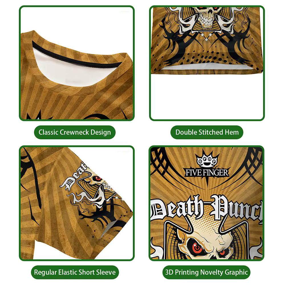 T-shirt tendance Street pour les fans de 5FDP Five Finger Death Punch