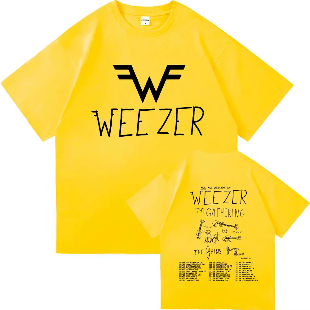 Weezer The Gathering Tour 2026 T-shirt en coton doux pour femmes/hommes