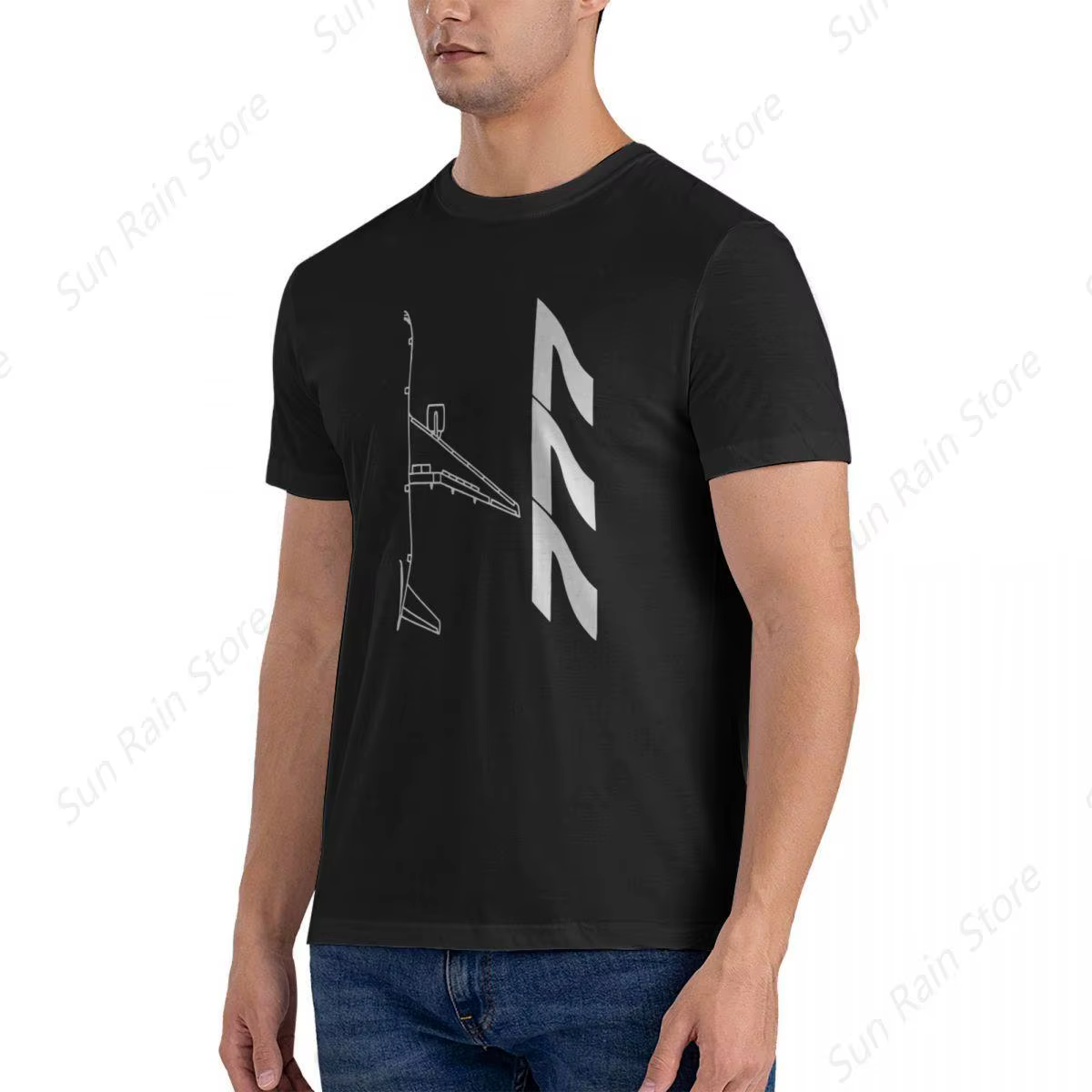 777 meilleurs produits de nouveau t-shirt d'aviation pour hommes coton grande taille t-shirts