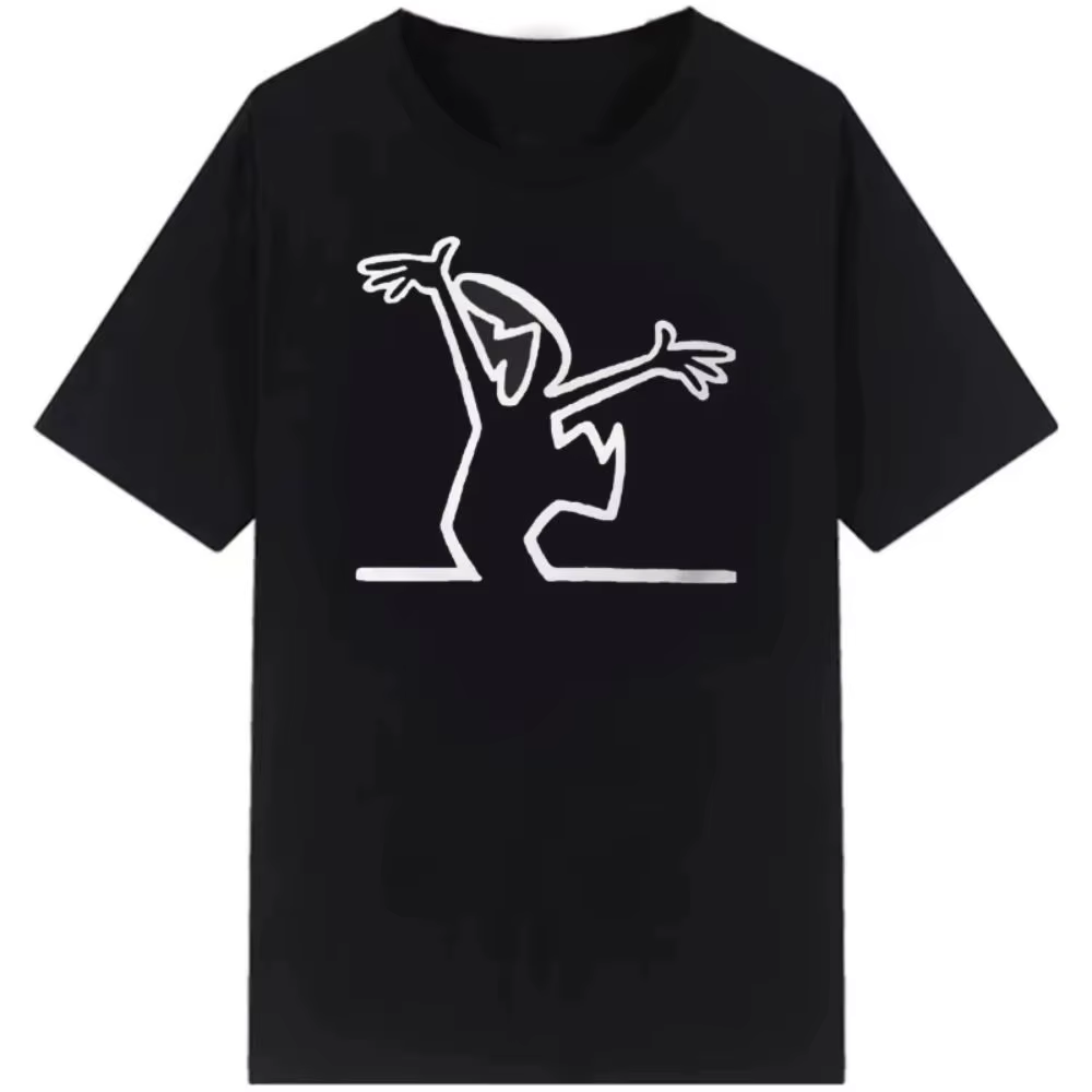 Drôle Meme hauts créatif La Linea la ligne Osvaldo Cavandoli TV T-Shirt hommes mode femmes t-shirts Streetwear