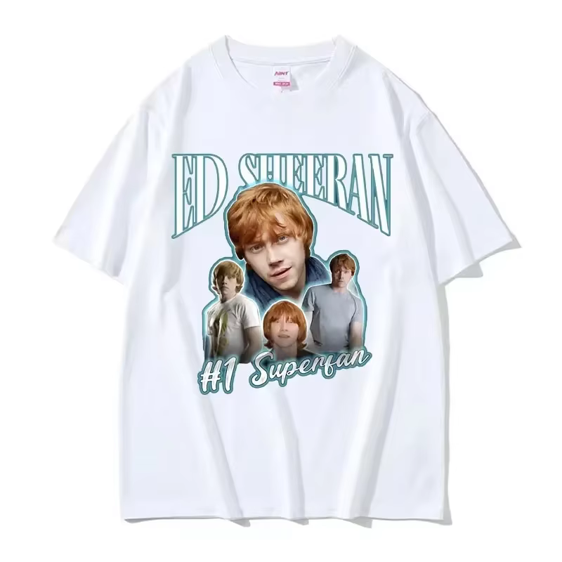 Drôle Ed Sheeran numéro un Superfan Meme T-shirt hommes mode rétro à manches courtes T-shirt unisexe gothique décontracté 100% coton T-shirt