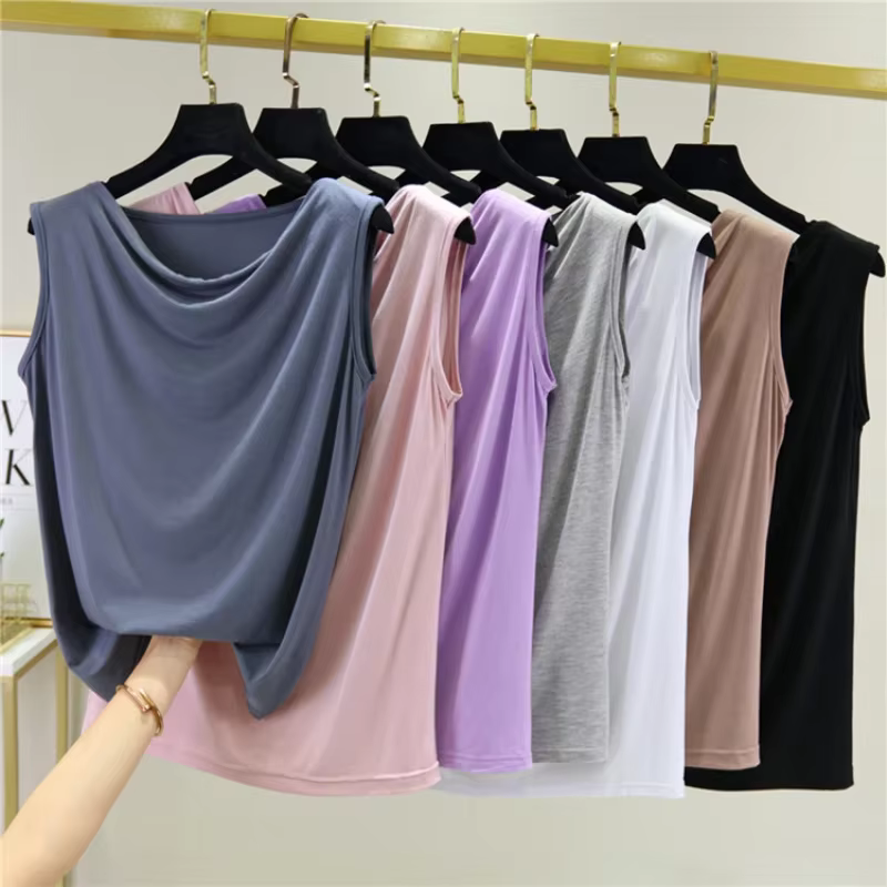2025 été Style femmes débardeurs Camisoles Modal chemise sans manches mince gilet hauts maillot de corps solide haut