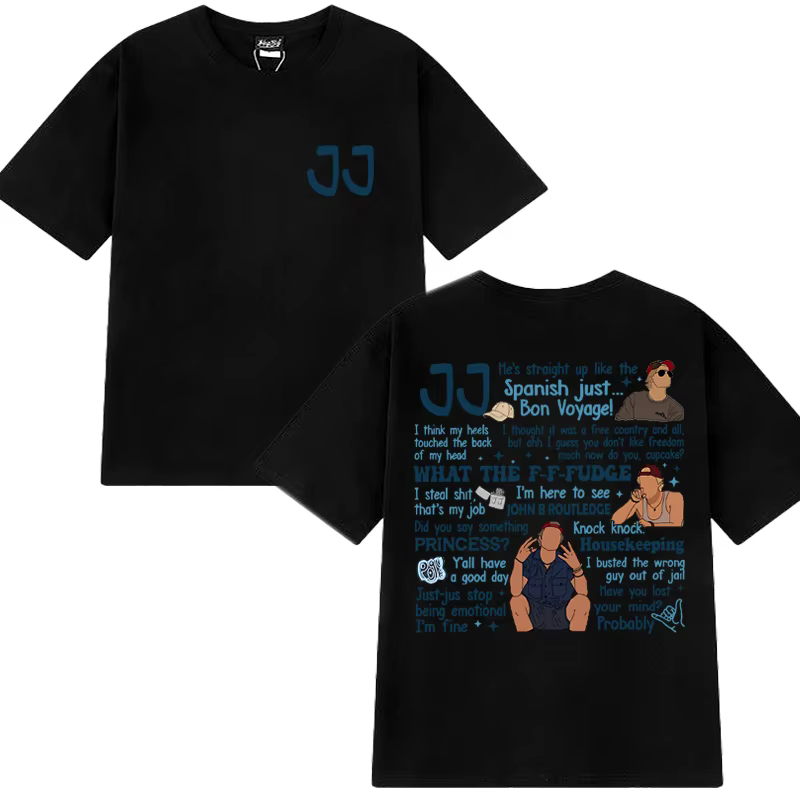 2025 nouveau dans JJ Maybank t-shirts hommes femmes OBX citations T-shirt à manches courtes unisexe Rudy Pankow surdimensionné 100% coton vêtements hauts