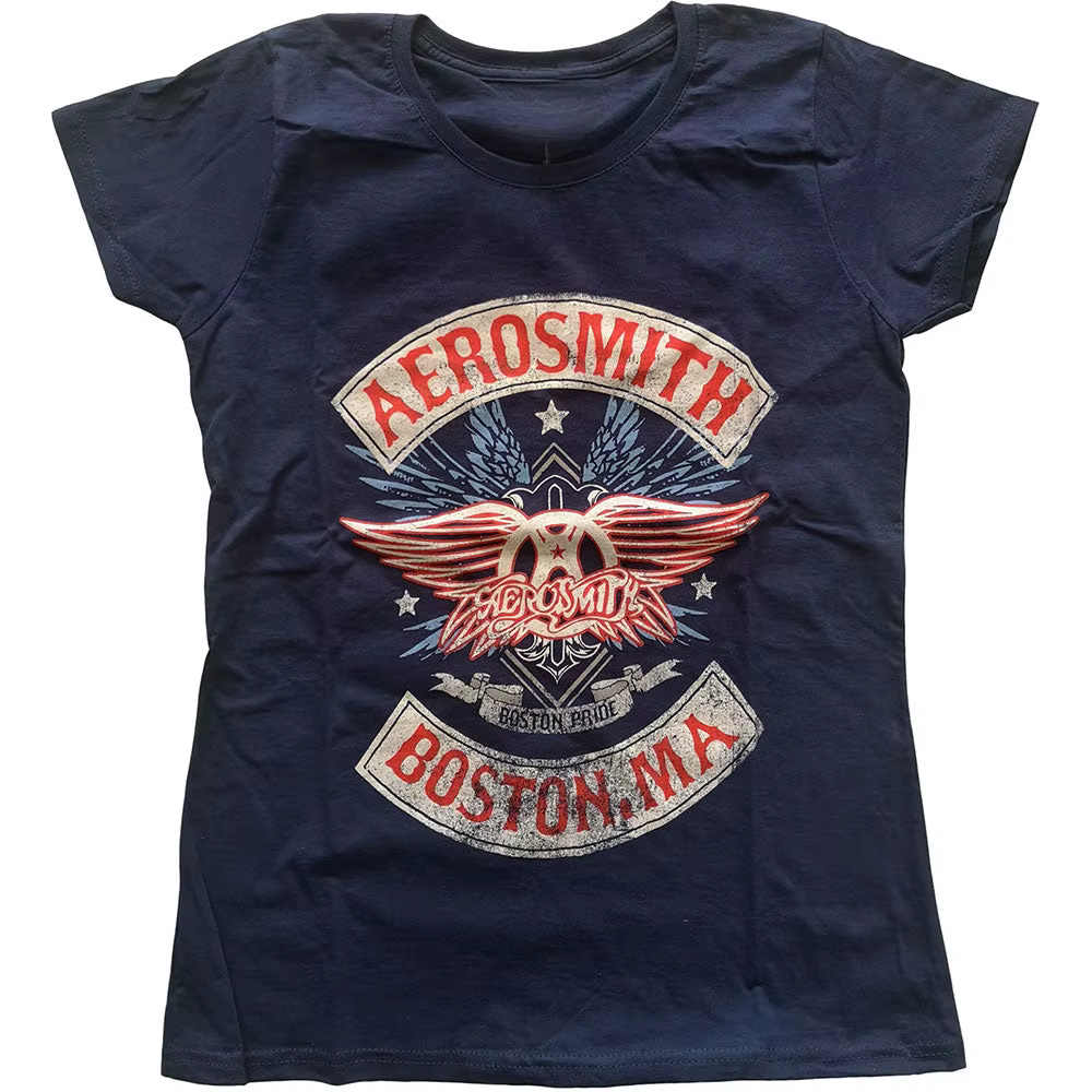 T-Shirt Vintage avec Logo du groupe Aerosmith