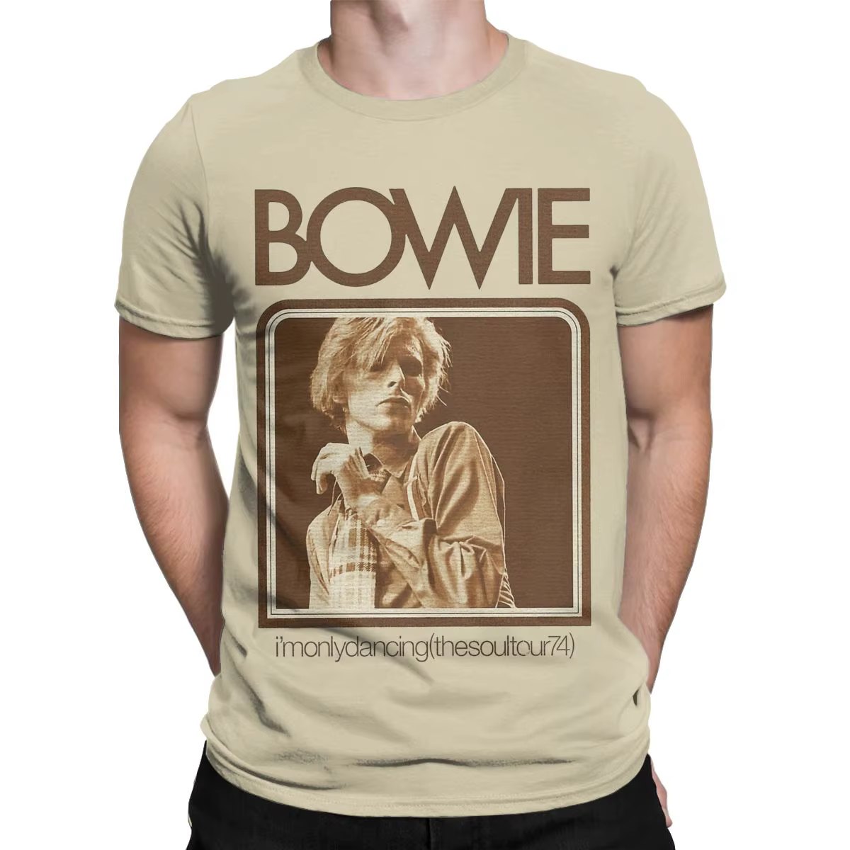 David Bowie chanteur graphique hommes T-shirt haute qualité coton à manches courtes col rond hauts femmes t-shirts