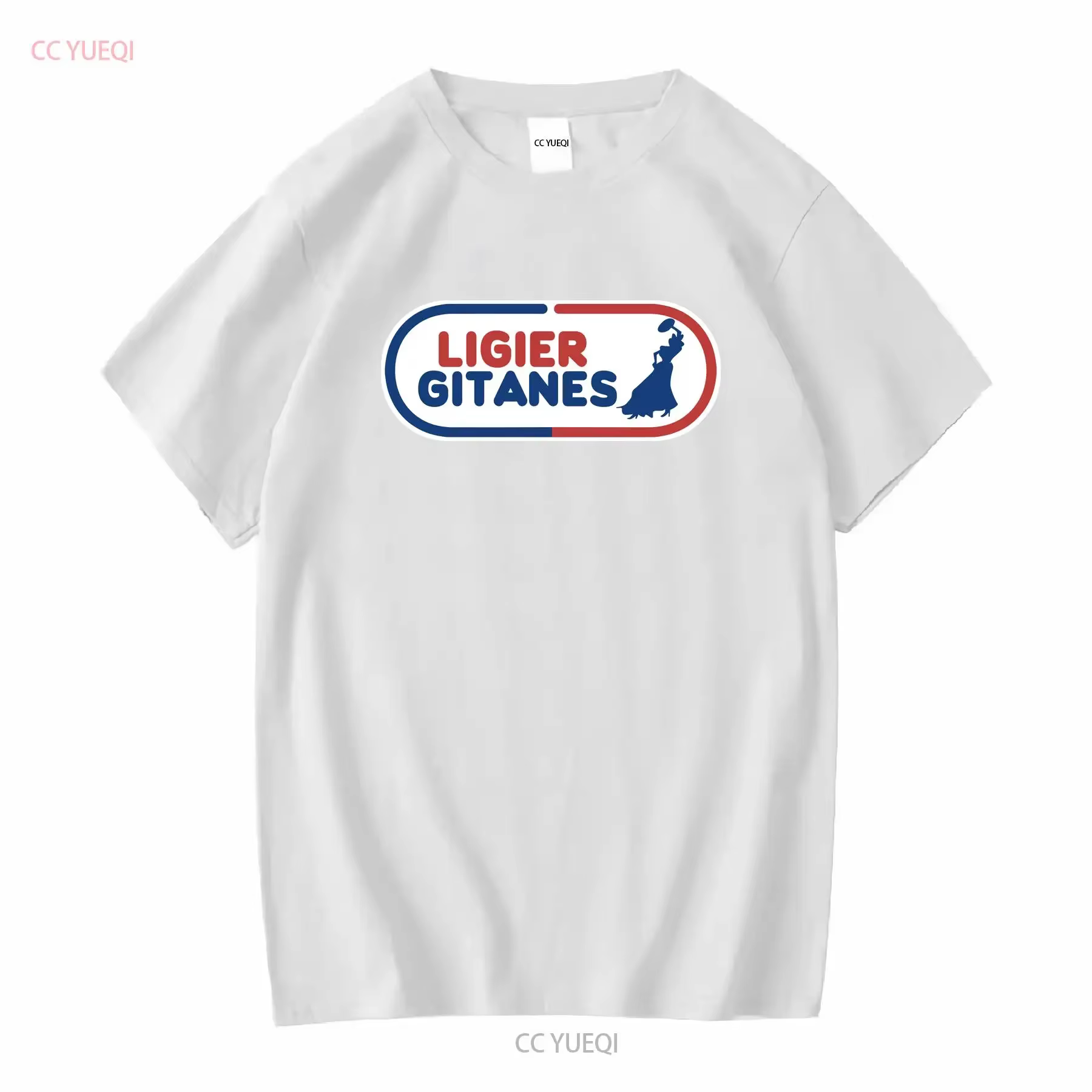 Ligier Gitanes Active Logo T Shirt Taille drôle Mode Américain manches longues ou courtes vintage Lavé