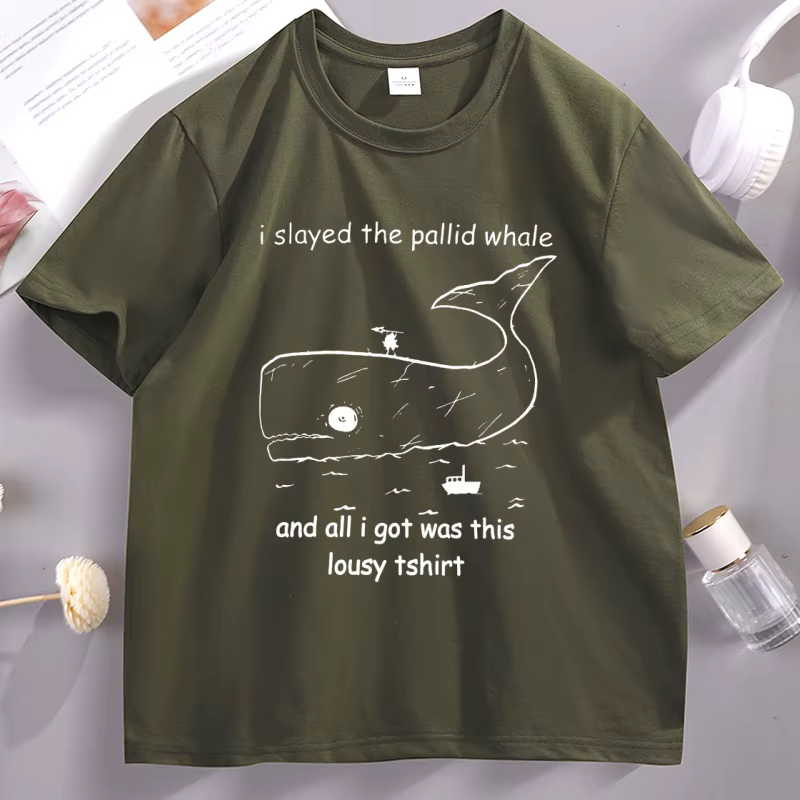Limbus Company Whale T-shirt imprimé à manches courtes pour hommes et femmes