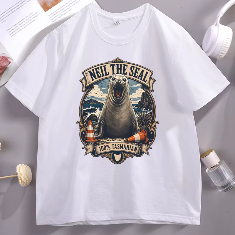 T-Shirt Vintage Neil The Seal Become Ungovernable pour hommes et femmes, T-Shirts humoristiques avec Meme d'animaux, vêtements graphiques Streetwear unisexes