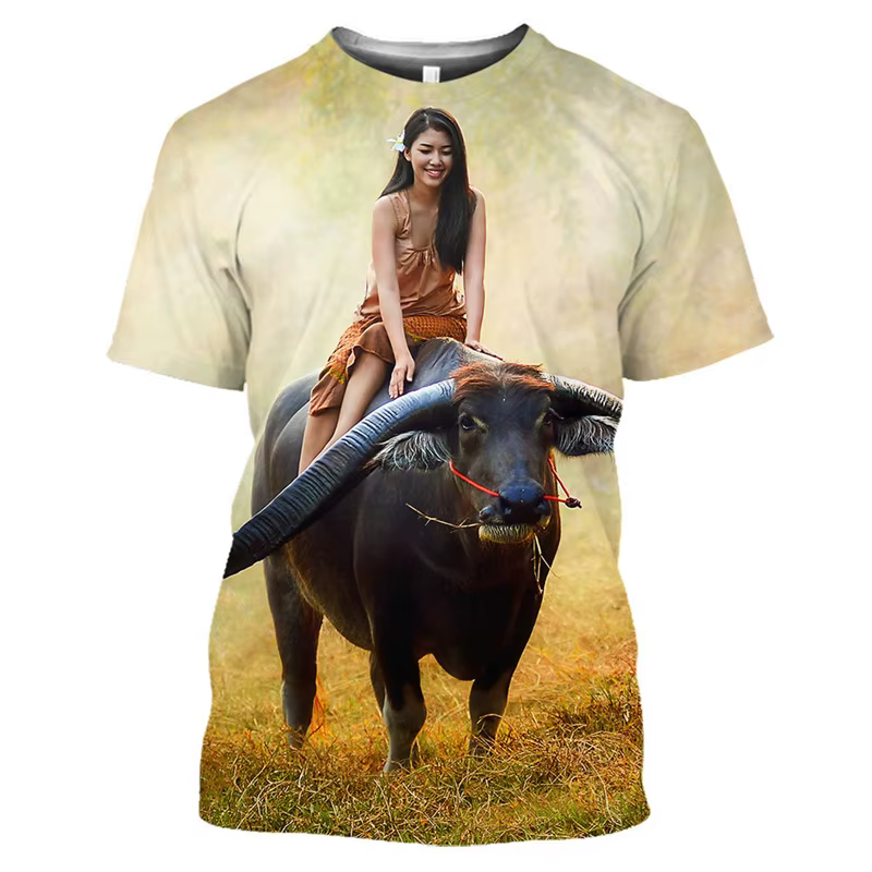 T-shirt graphique taureau d'Espagne pour hommes et femmes