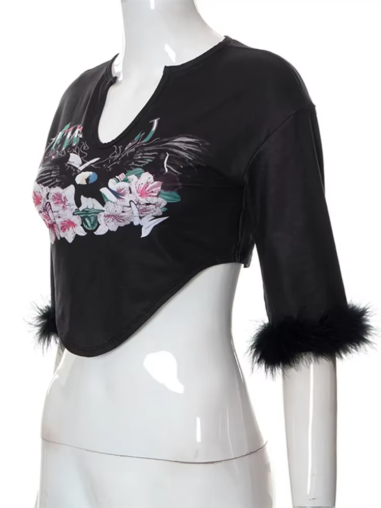 T-shirts floraux pour femmes