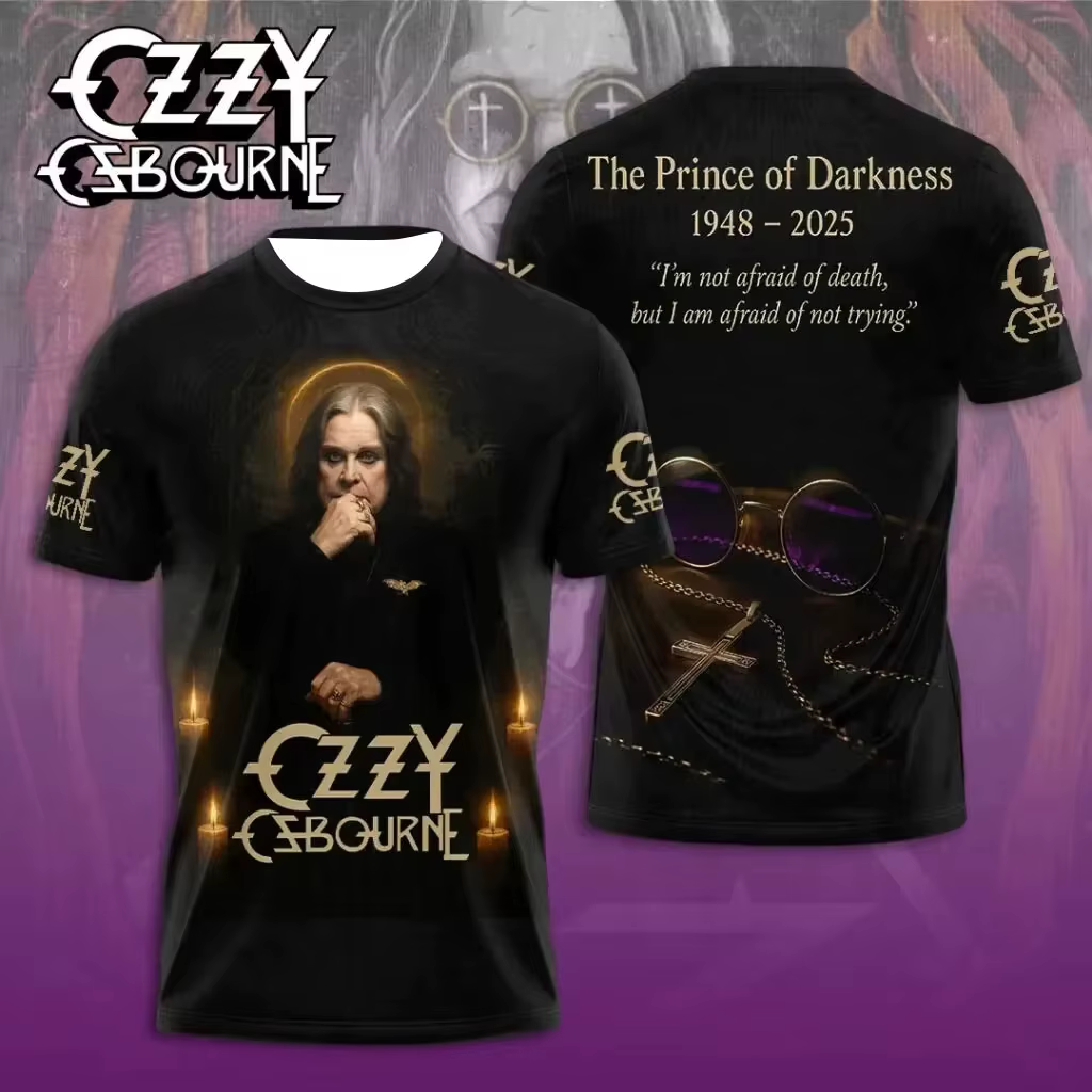 T-shirt imprimé en 3D Rock Ozzy Osbourne Band