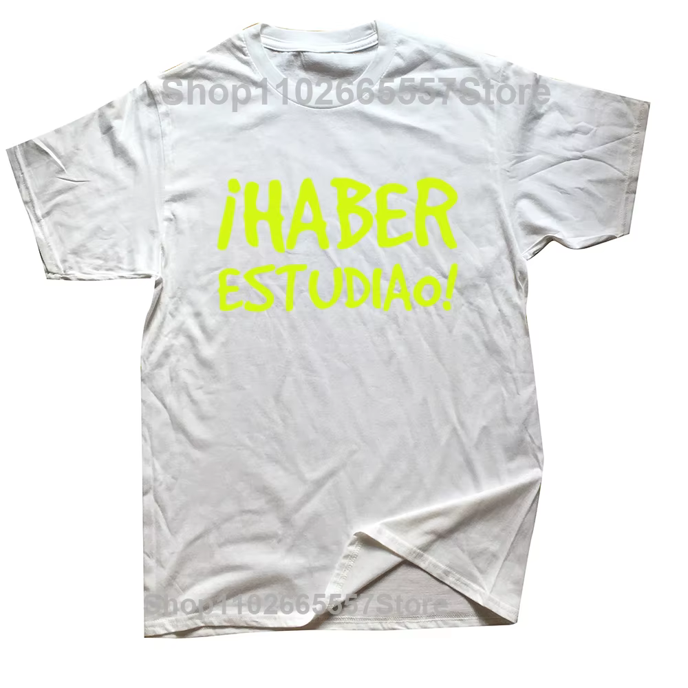 Drôle ont étudé T-shirt phrase espagnole graphique coton Streetwear à manches courtes cadeaux d'anniversaire Style d'été