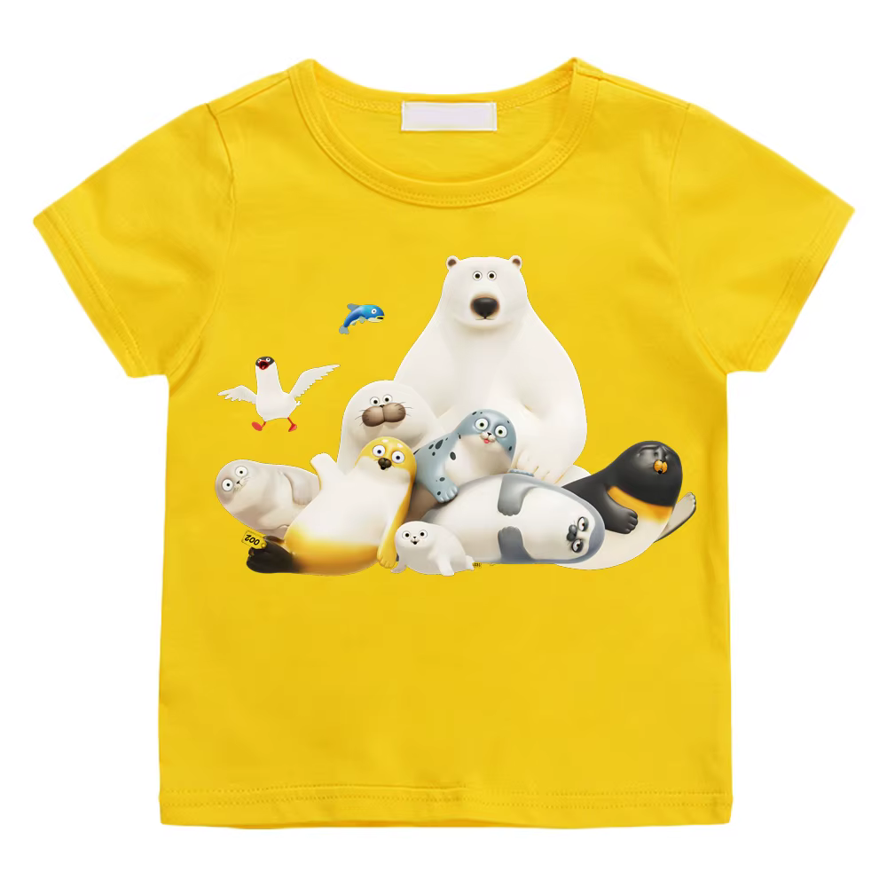 SEALOOK SHOP T-shirts dessin animé imprimé mignon 100% coton t-shirt