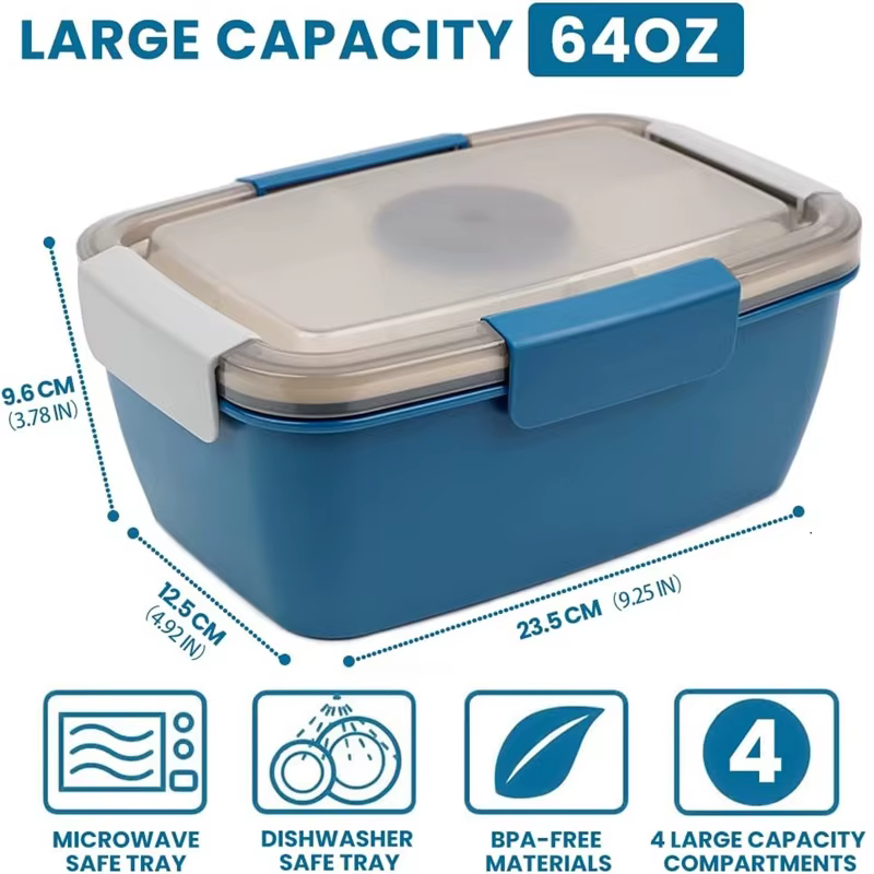 Grande boîte à Bento sûre pour micro-ondes