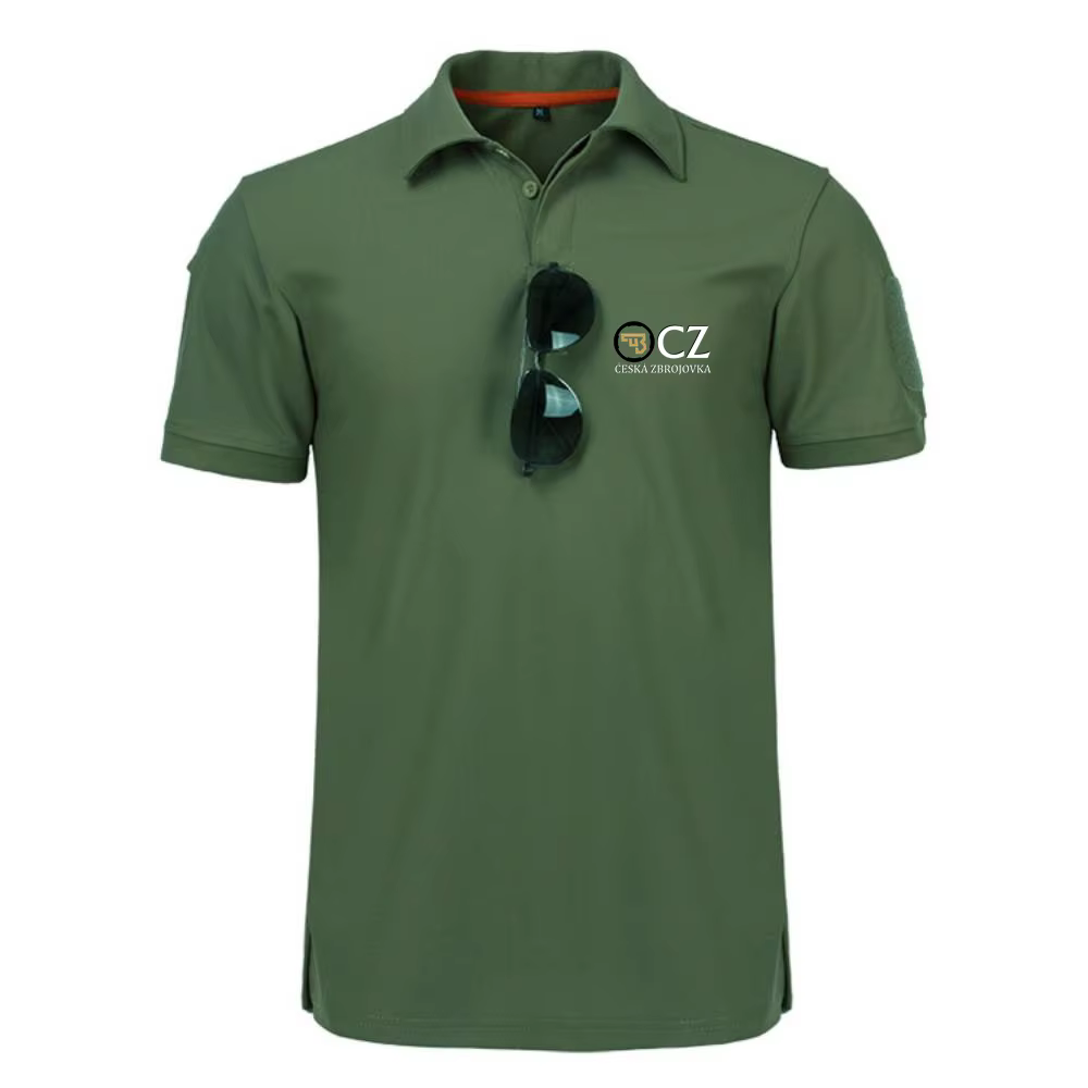 Polos pour hommes Style militaire T-Shirts respirant armée Combat tactique t-shirt CZ Ceska Zbrojovka armes à feu