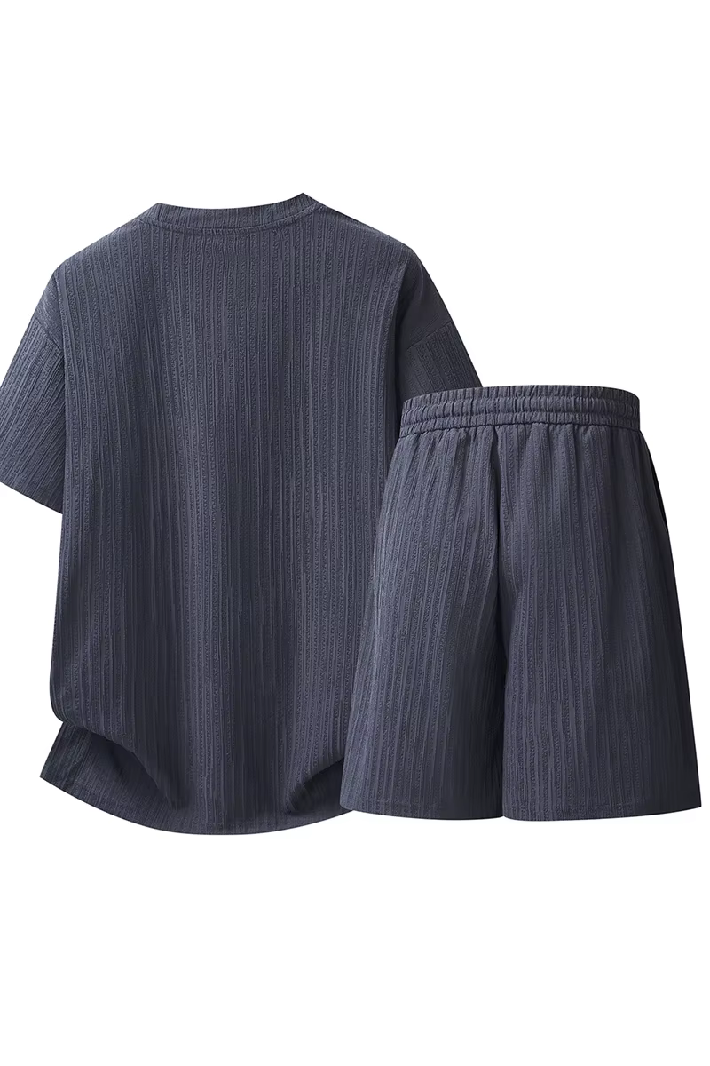 【Top 5-Point Pants】Ensemble T-shirt pour homme