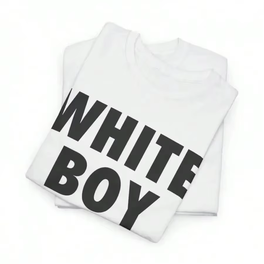 Blanc garçon de l'année t-shirts coton imprimé à manches courtes T-shirt rétro décontracté Streetwear Vintage