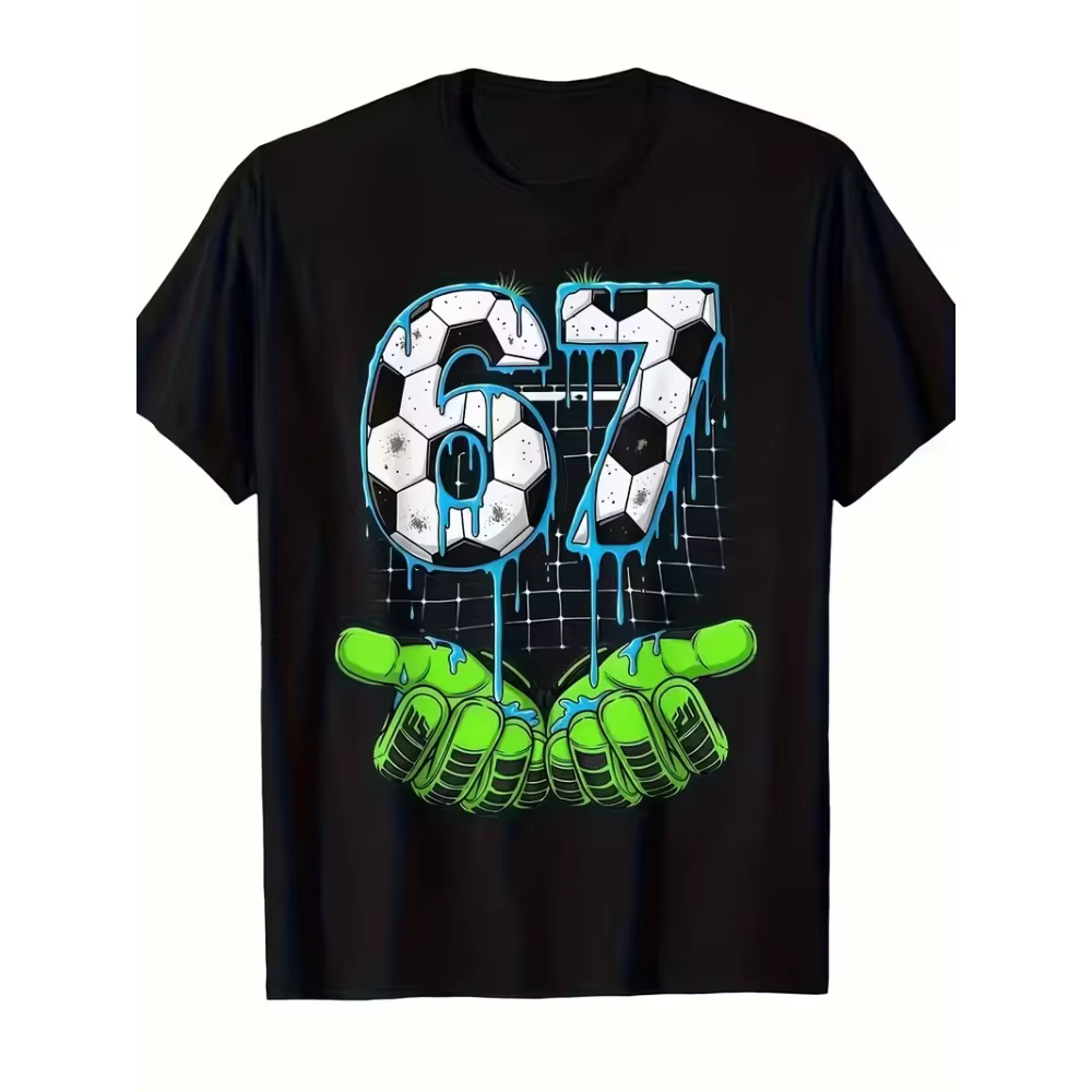 T-shirt amusant Six Seven Bruh Meme Internet pour garçons et filles