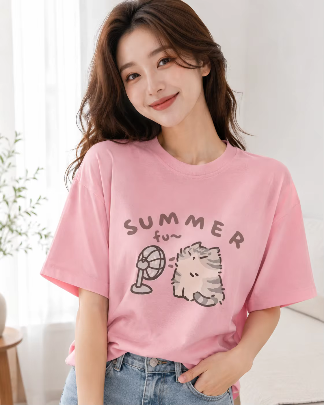 Nouveaux t-shirts imprimés chaton pour hommes et femmes : chemises décontractées et confortables en coton à manches
