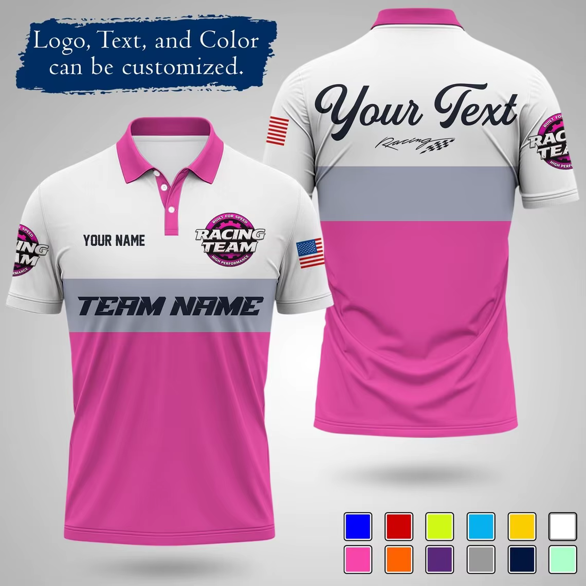 Polo personnalisé pour équipe de course
