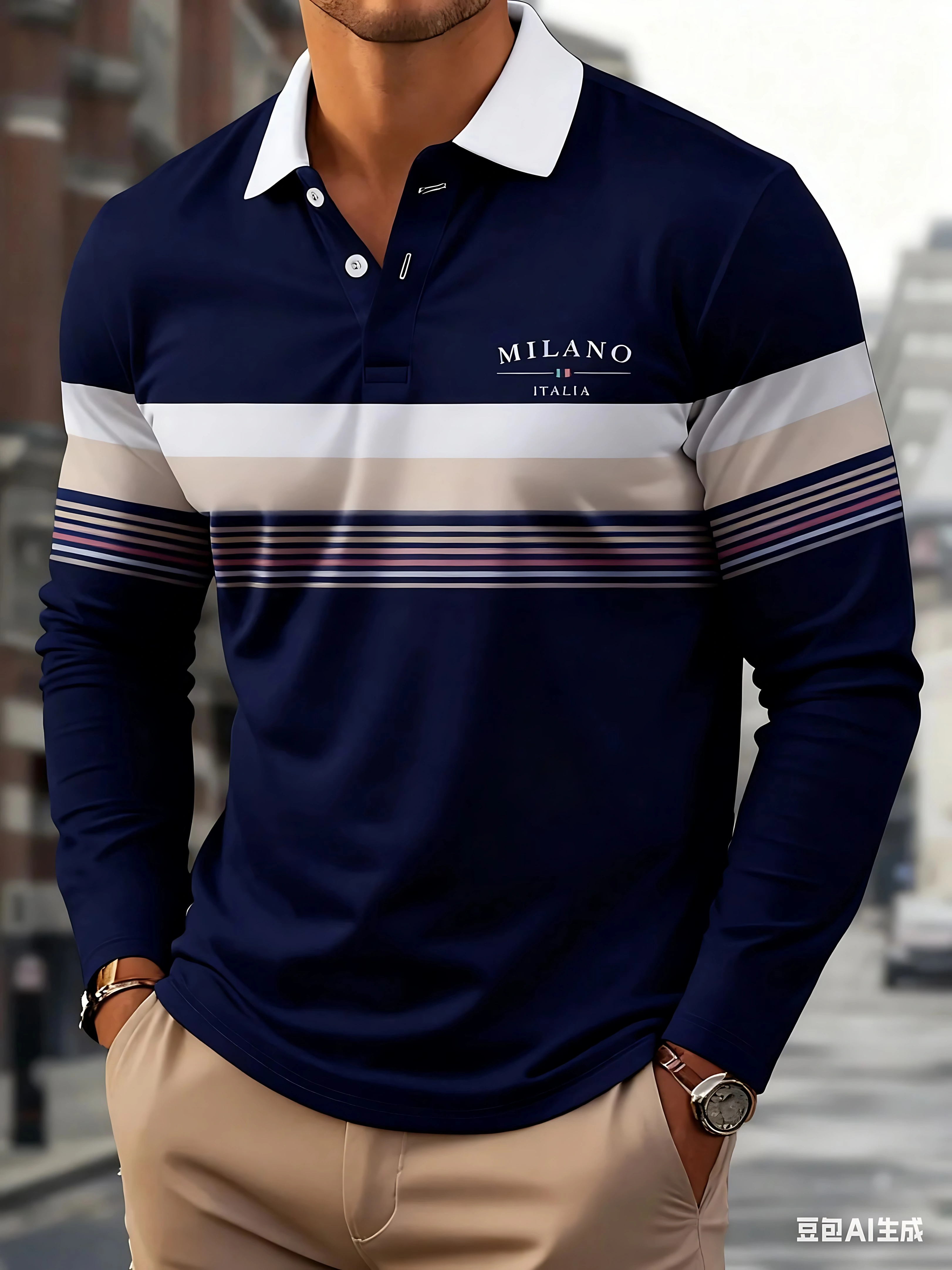 La nouvelle chemise POLO douce pour la peau pour hommes de printemps et d'automne 2025 est un vêtement