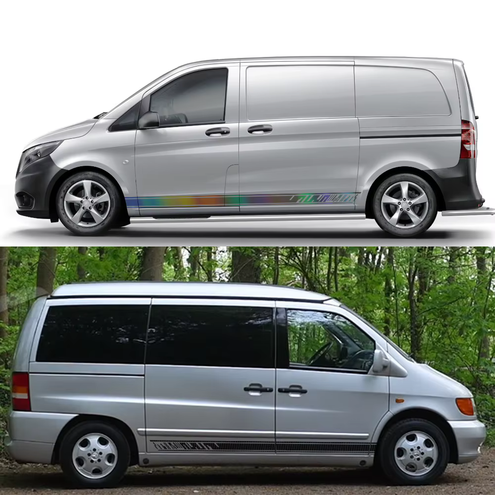 Autocollants en vinyle pour porte latérale de voiture, pour Mercedes Benz Vito classe V Viano W638 W639 W447 V260 110 113 115 Marco Polo, accessoires de réglage